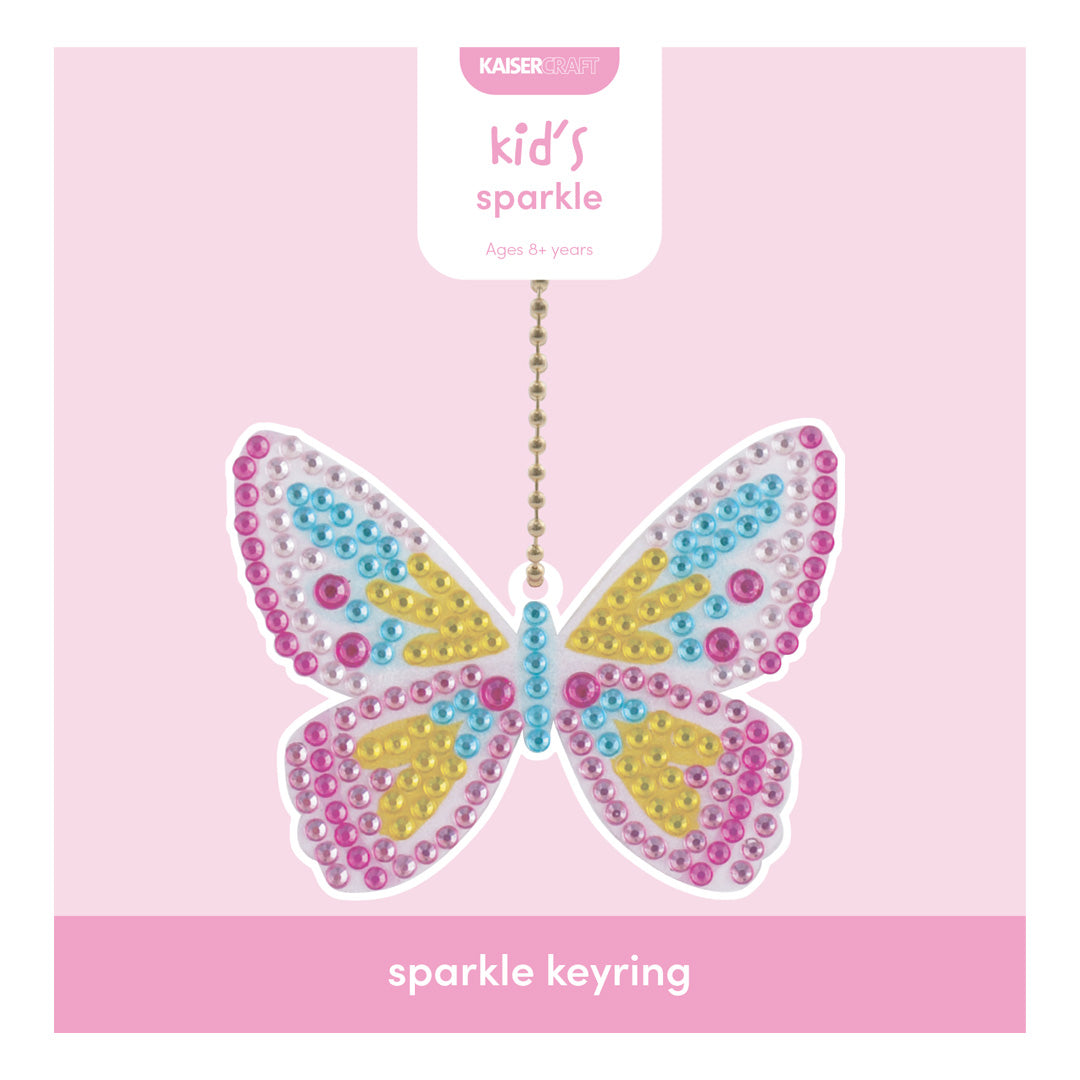 Kaiser Creative Club - Kids Sparkle Keyring - BUTTERFLY